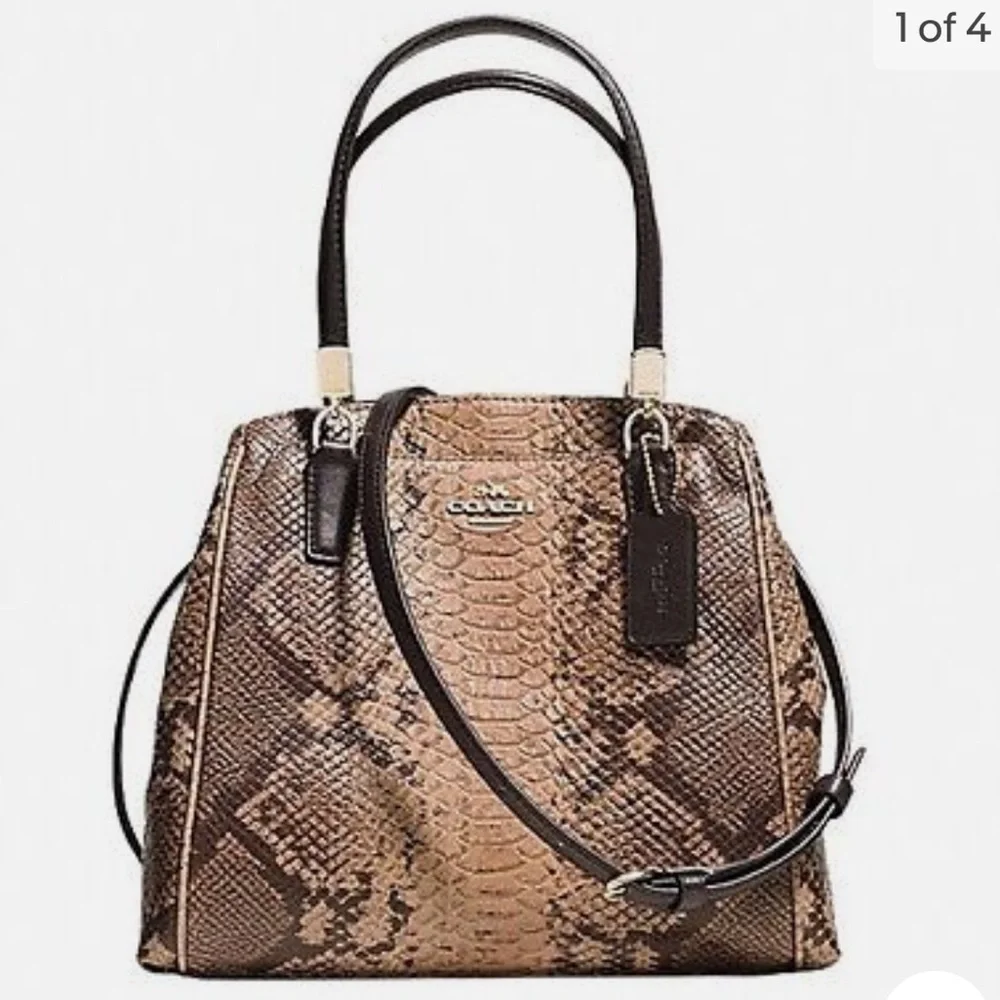 NWT COACH Faux Leather Print Crossbody Purse w/Gold Hardware - Picture 1 of 3